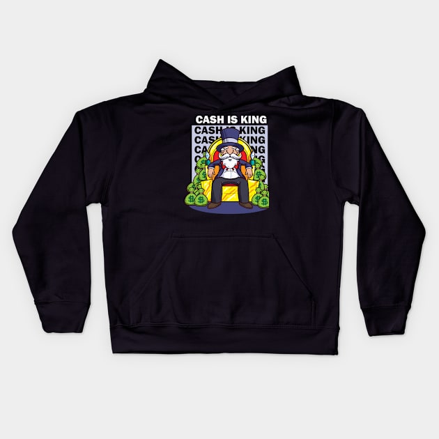 Cash is King Shares ETF Trader Dividends Securities Exchange Kids Hoodie by The Hammer